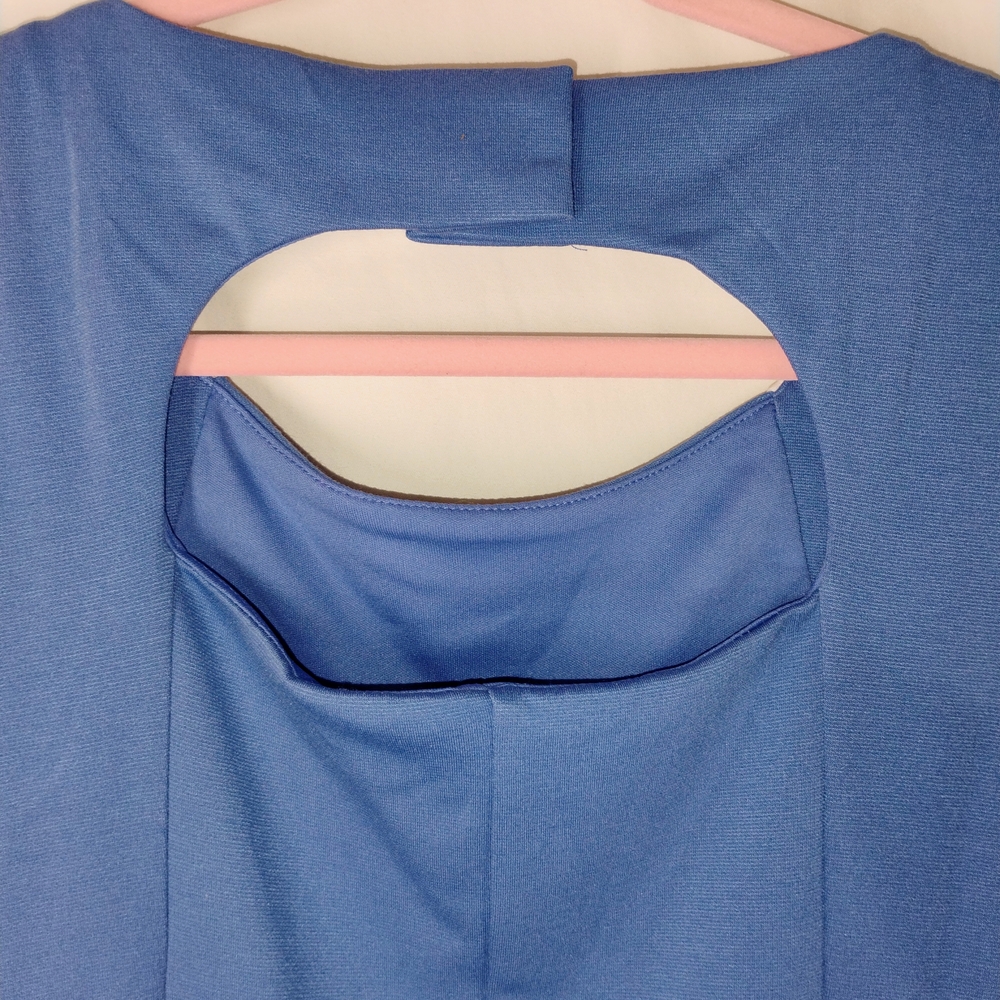 ** 4 For $15 Sale ** Blue and White Halter Sheath Mini Dress for Weddings - Picture 7 of 11